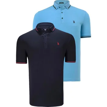 Pánské tričko DVOJITÁ SADA T8586 PÁNSKÉ TRIČKO DEWBERRY - TMAVĚ MODRÁ - SVĚTLE MODRÁ dewberry černá 2510231