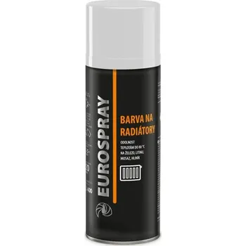 univerzální barva Eurospray Colorlak | barva na radiátory ve spreji | RAL 9010 lesk | 400 ml