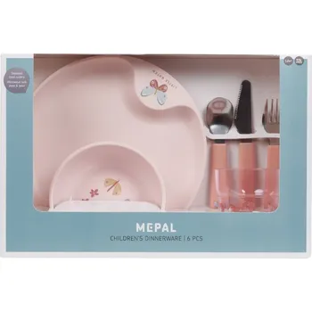 dětská jídelní sada Dětská jídelní sada 6-dílná Květiny a motýli
