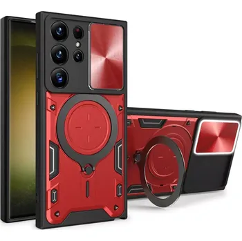 Pouzdro na mobilní telefon Kryt Samsung Galaxy S24 Ultra Techsuit CamGuard Pro - červený