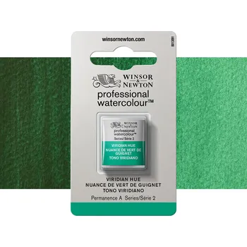 Vodová barva Akvarelová barva Winsor & Newton Professional, půlpánvička - Viridian Hue