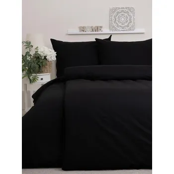 Povlečení MKLůžkoviny.cz Jasmine černé 028767 140 x 200, 70 x 90 cm zipový uzávěr