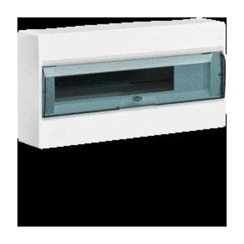 Rozvaděč Hager VD118TD Rozvodnice nástěnná cosmos, IP40, 1-řadá, 18 mod., transp. dvířka