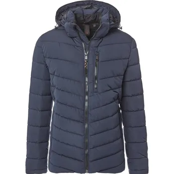 Pánská zimní bunda Casa Moda 544297000 prošívaná tmavě modrá 5LX - 6XL s kapucí Casa Moda - 5XL