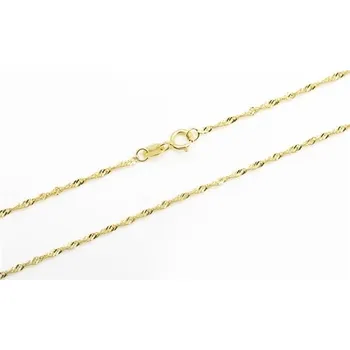 Řetízek Dámský řetízek ze žlutého zlata singapore 50cm ZLR1538F + DÁREK ZDARMA