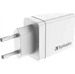 VERBATIM Univerzální adaptér CHR-30EU2, 30W, 1x USB-C, 3x USB bílá