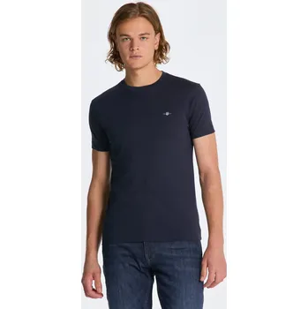 Pánské tričko TRIČKO GANT SLIM SHIELD SS T-SHIRT EVENING BLUE