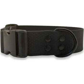 Obojek pro psa PafDog® Široký voděodolný nastavitelný obojek pro psy HEXA černý - šířka 4 cm Vyberte velikost: S