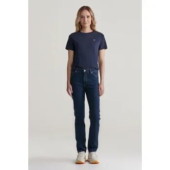 Dámské džíny DŽÍNY GANT SLIM SUPER STRETCH JEANS DARK BLUE BROKEN IN