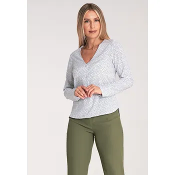 Dámská halenka Dámská vzorovaná halenka s jemnými čárkami M1047 Pattern 28 Velikost: M