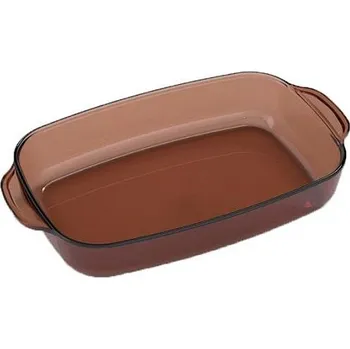 Mísa 2,4l hran.AMBER hnědá,var.sklo,zapék. SIMAX