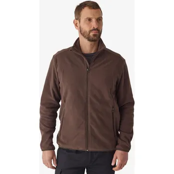 Pánská mikina SOLOGNAC Pánská fleecová mikina 100 M KAŠTANOVÁ