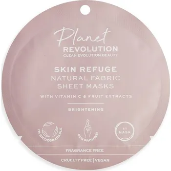 Pleťová maska Planet Revolution - Brightening Vitamin C Fabric Sheet Masks 5 Pk Čistící masky unisex