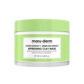 Pleťová maska maru.derm jílová pleťová maska káva a zelený čaj, 100 ml
