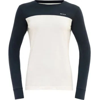 Dámské tričko Dámské Merino tričko s dlouhým rukávem Devold Norang - White/Ink Velikost: M