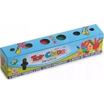Výtvárné potřeby Barvy na malování prsty Toy Color 6 ks x 25 ml