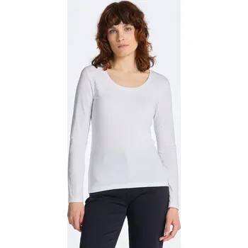 Dámské tričko TRIČKO GANT SLIM COT/ELA LS SCOOP NECK TOP WHITE