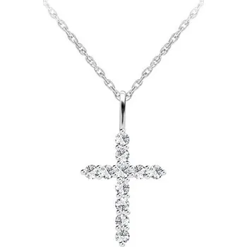 Souprava šperků Stříbrný přívěsek s řetízkem Tender Cross, křížek s kubickou zirkonií Preciosa 5332 00