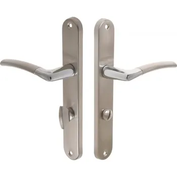 Dveřní kování Gamet štítová LUCIA levá - WC - 72 mm chrom lesklý/nikl broušený