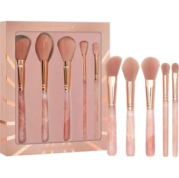 Crystallove - Rose quartz makeup brushes set Sady štětců 1 Set