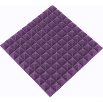 akustická pěna ProfiGaráž Akustický panel - pyramida 50x50x5cm fialová
