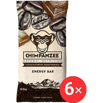 CHIMPANZEE Energy bar 6 x 55g, Chocolate Espresso