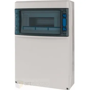 Stavebniny Eaton IKA-C-1/12-ST-X Rozvodnice NA omítku IP65, průhledné dveře, 1 řada, 12 modulů, panel pro montáž přístrojů a zásuvek *187356