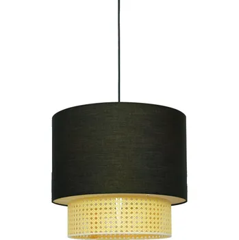 ACA DECOR Závěsné svítidlo NISYROS max. 2x15W/E27/230V/IP20, černá barva