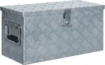 vidaXL Hliníkový box 61,5 x 26,5 x 30 cm stříbrný