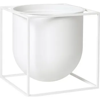 Květináč Audo Copenhagen, Obal na květináč Kubus na stojanu 23 cm bílý - Formadore