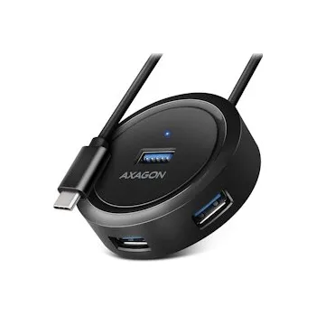 USB hub AXAGON HUE-P1C, 4x USB 3.2 Gen 1 ROUND hub