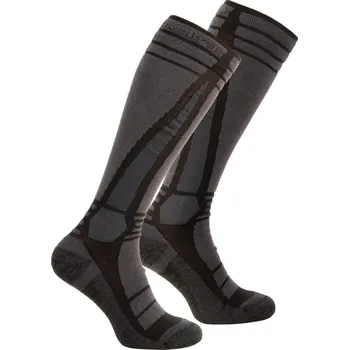 Pánské ponožky Podkolenky SPACE se stříbrem a merino vlnou - S 35/38 - černá nanosilver