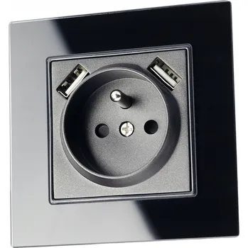 Elektrická zásuvka Appio nástěnná Elektrická Zásuvka černá