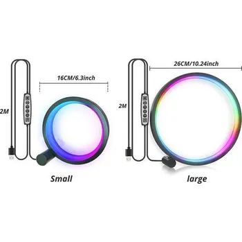 Lampička LED smart osvětlení stolní RGB 16cm Tuya