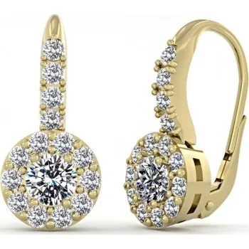 Náušnice Couple, Luxusní náušnice Paola, žluté zlato se zirkony, 585-66-3-0263.0Z00.0.00.001.08