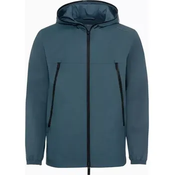 Pánská softshellová bunda PORSCHE DESIGN Windbreaker Větrovka bunda s kapucí modrošedá (Vodoodpudivá větrovka s elastickými manžetami.)