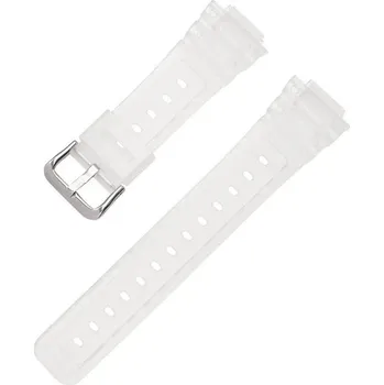 Řemínek na hodinky Plastový řemínek Ricardo 16mm (pro Casio G-Shock GA-2100/GA-2110, DW-5600, GW-6900), bílý, průhledný
