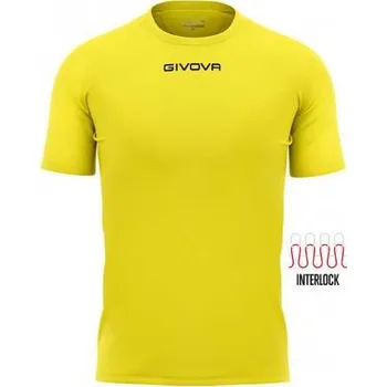 Pánské tričko Sportovní Tričko Givova Capo žluté UNISEX MAC03 0007