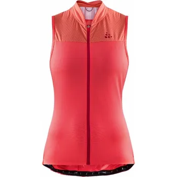 Cyklistické oblečení Dres na kolo CRAFT Hale Glow bez rukávů dámský růžová-červená Velikost: M