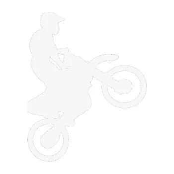 Samolepící dekorace SAMOLEPKA Motorka 024 pravá motokros (09 - bílá) NA AUTO, NÁLEPKA, FÓLIE, POLEP, TUNING, VLASTNÍ TEXT, TISK, AUTOSAMOLEPKY.cz, POLEPY, OBRÁZEK, LOGO, SAMOLEPKY