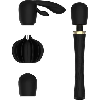 Vibrátor Tracy's Dog Hammer Magic Wand Vibrator Set Black-Gold