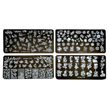 Zdobení na nehty - Velká razítkovací destička motýlci (kolekce 4ks) Y-132, Y-114, Y-116, Y-078