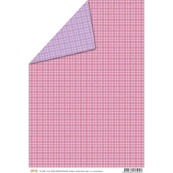 Papír pro tiskárny Papír A4, káro, růžová/fialová - oboustranný