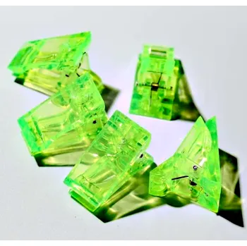 Klipsa (klip) zelená na dual formy / na polygel 1ks