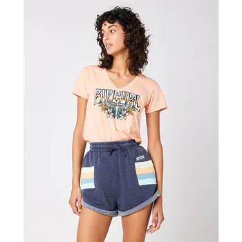 Pánské tričko Tričko Rip Curl BLOCK PARTY V TEE Bright Peach velikost L