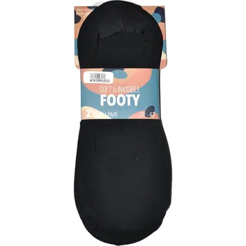 Pánské ponožky Dámské ponožky baleríny WiK 39910 Soft & Invisible Footy Černá 39-42