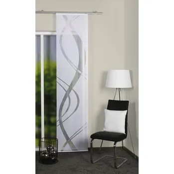 Záclona Home Wohnideen japonská stěna 84199 TIBASO 0107 bila 245x57 cm (v x s)