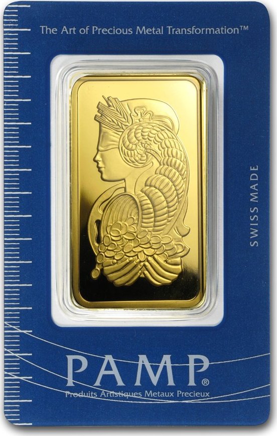 Zlatý investiční slitek 100 g PAMP