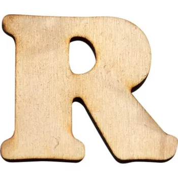 Dřevěný výřez písmeno R, 4 x 4 cm