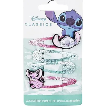 Dámská móda Lilo a Stitch Sponky Disney Stitch růžovomodré 4ks
